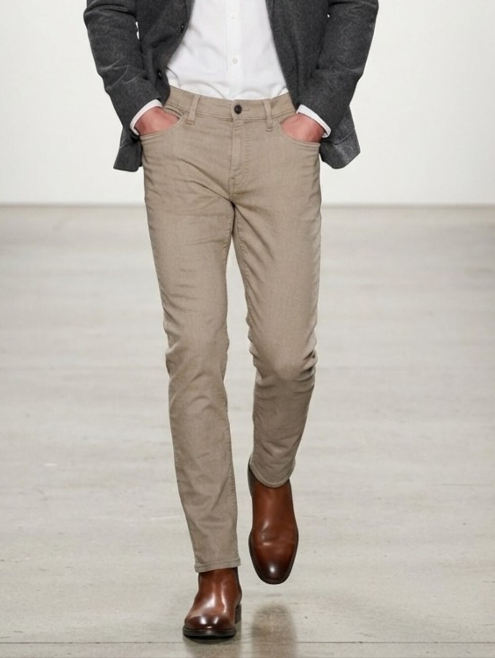 J.Crew 484 Slim Stretch Chino Pants Mens 33x32 Beige Khaki Casual Preppy
